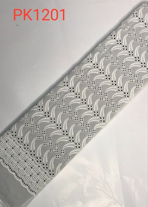 Cotton embroidered fabrics white  uploaded by PEEKAY INTERNATIONAL LTD on 12/15/2021