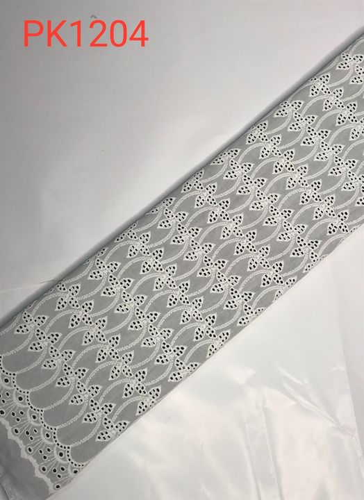 Cotton embroidered fabrics white uploaded by business on 12/15/2021