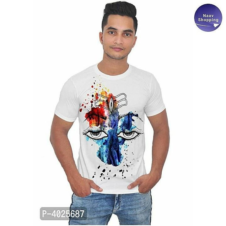 Mahadev Printed Polyester Round Neck T Shirt uploaded by Naav Shopping on 6/7/2020
