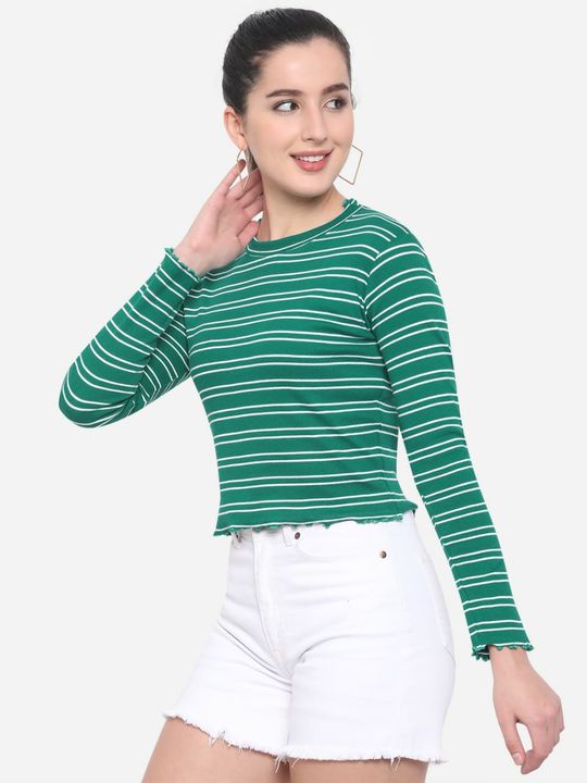 Woman's fully strechable crop top uploaded by business on 12/15/2021
