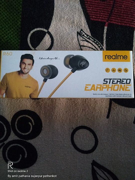 HEADPHONES REALME R-60 uploaded by NEELAM MOBILE ACCESSORIES on 9/25/2020