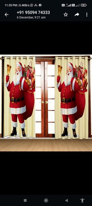 
*😍CHRISTMAS  DHAMAKA SALE* 😍
🎄Price reduced 
🍁_*3D Digital Printed Curtain"_*🍂
*Christmas 🎄 c uploaded by Krishna Enterprises on 12/15/2021