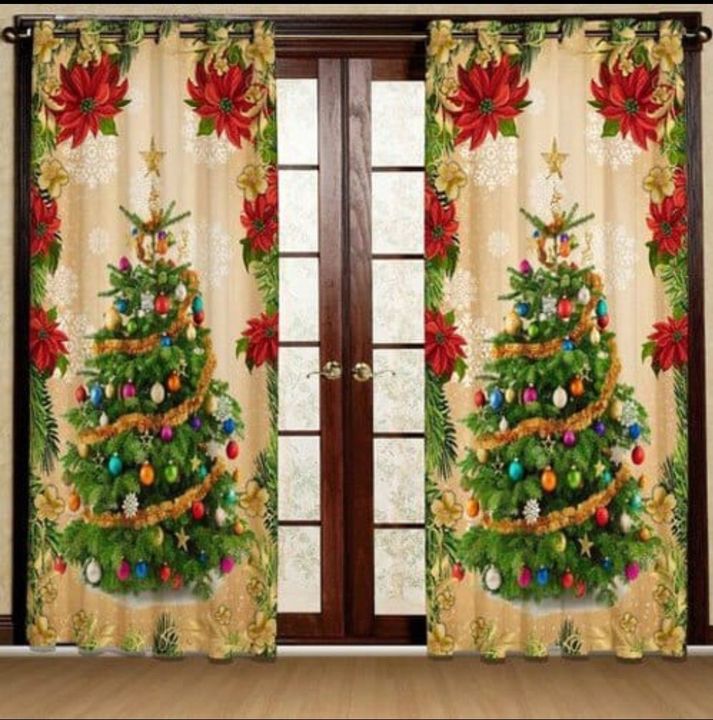 
*😍CHRISTMAS  DHAMAKA SALE* 😍
🎄Price reduced 
🍁_*3D Digital Printed Curtain"_*🍂
*Christmas 🎄 c uploaded by business on 12/15/2021