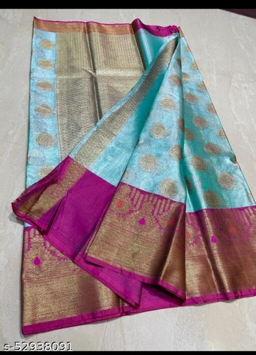 Post image Aagyeyi Superior SareesSaree Fabric: Kora MuslinBlouse: Running BlouseBlouse Fabric: Banarasi SilkMultipack: SingleSizes: Free Size (Saree Length Size: 5.5 m, Blouse Length Size: 0.9 m) 1340/-