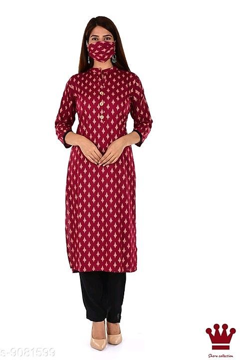 Rayon kurti with pant set uploaded by business on 9/25/2020
