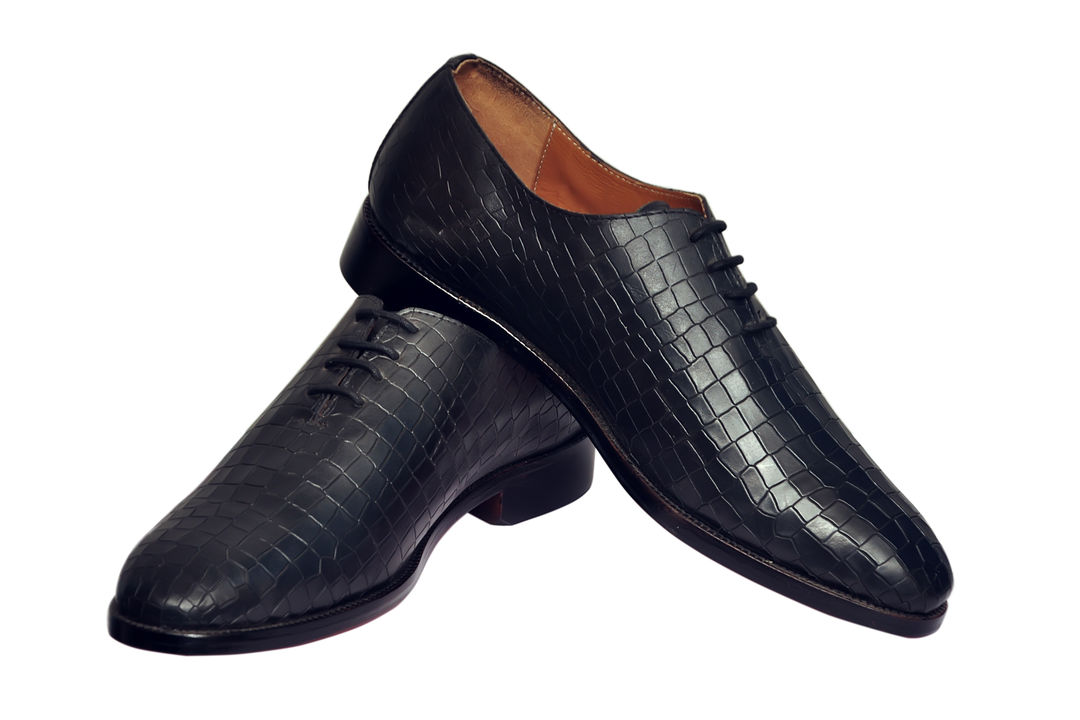 Post image Geniune leather shoes, 
Handmade shoes, 
Crocodile print leather, 
Leather outsoles,