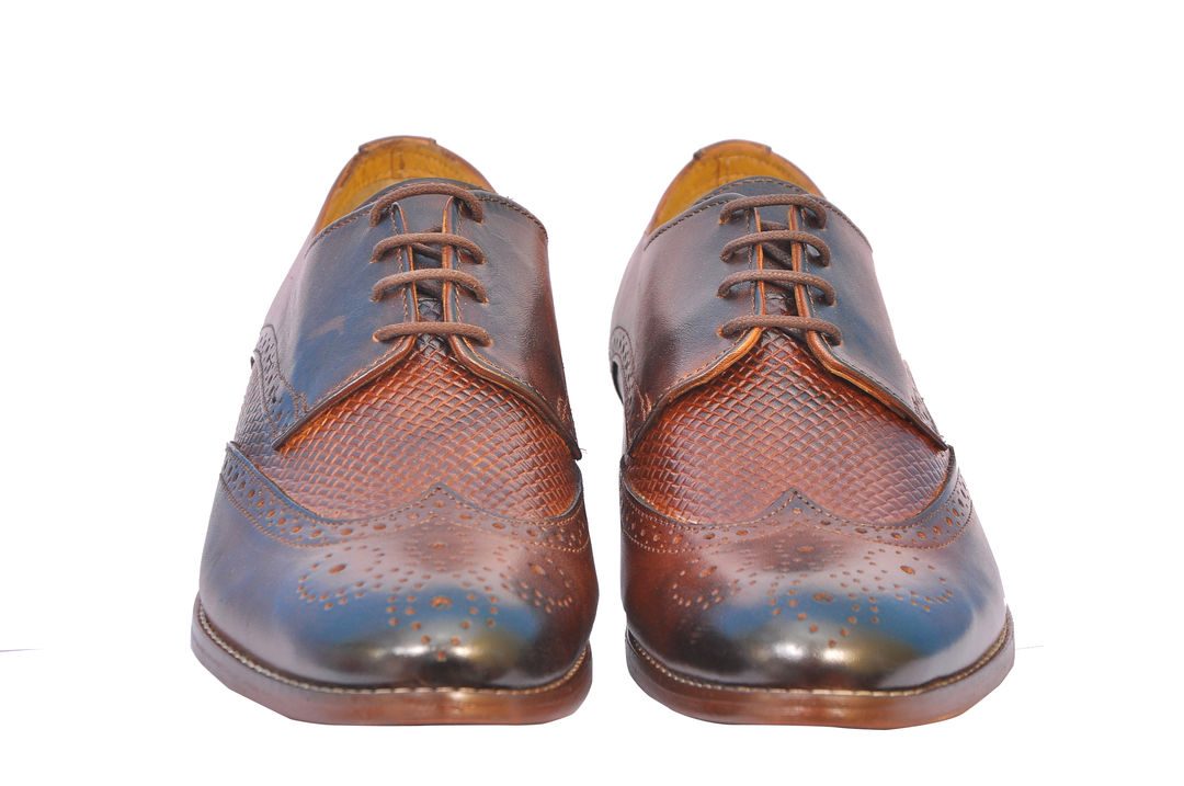 Derby brogue shoes brown colour patina finish uploaded by Fershu India on 12/16/2021