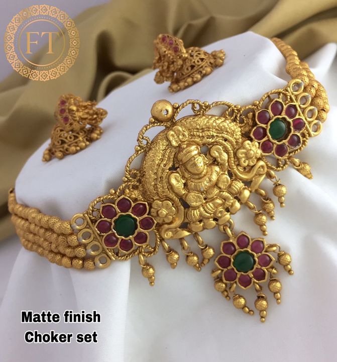 Mat mini choker uploaded by Navkar art jewellers on 12/17/2021