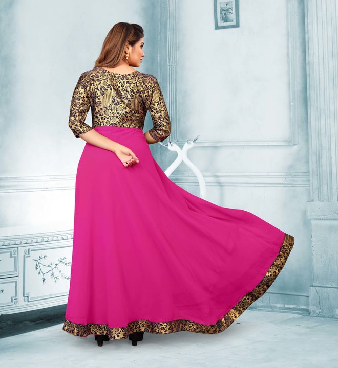 Georgette Jacquard Long Gown uploaded by Women Fashion on 12/17/2021