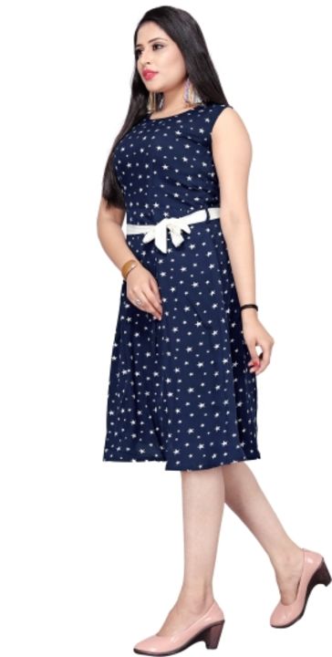 NEW ETHNIC FASHION Women Fit and Flare Blue Dress uploaded by Easy mart(Jagdamba spices) on 12/17/2021