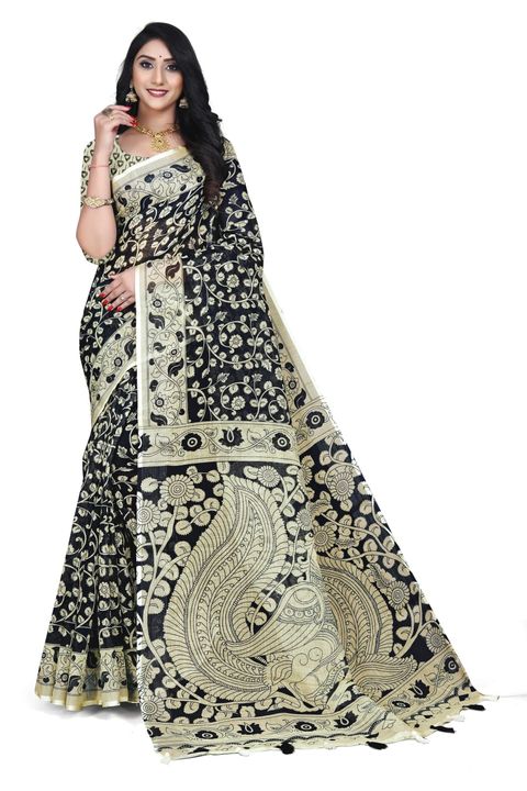 Chirag Creation's Women Linen Digital Print Saree With Blouse Piece  uploaded by CHIRAG CREATION on 12/17/2021