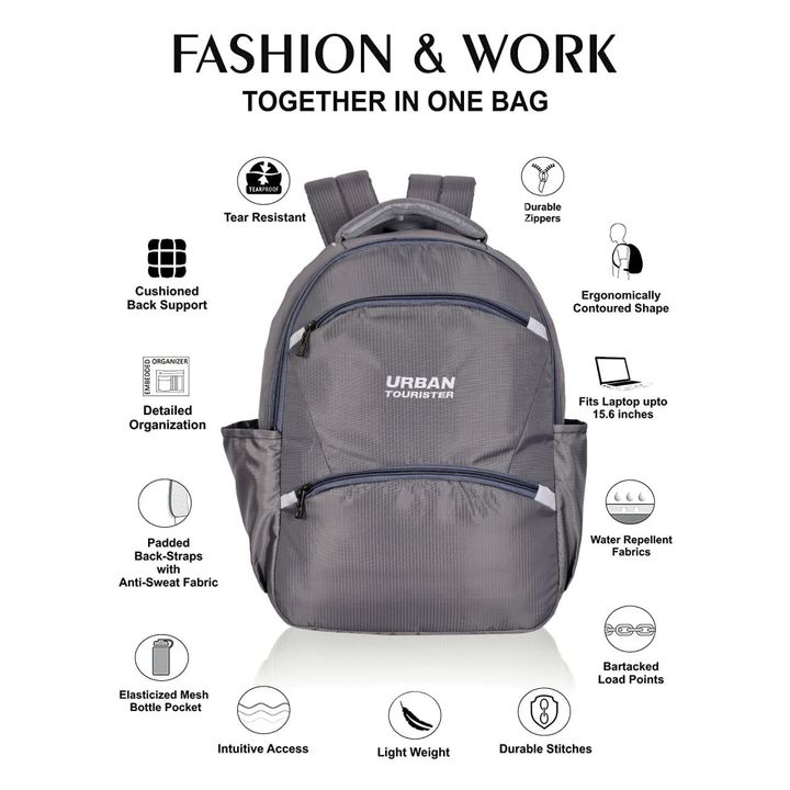 URBAN TOURISTER LAPTOP BACKPACK MEDIUM 35 LITERS  uploaded by M3 RETAIL VENTURES on 12/17/2021