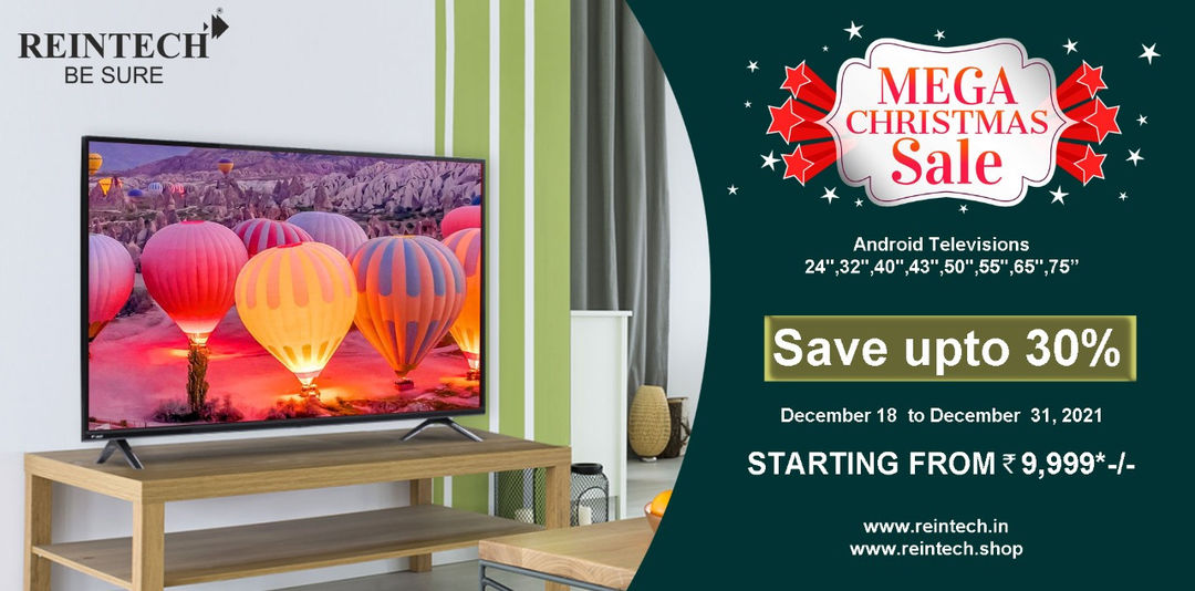 Christmas Mega sale Reintech Smart Android Led Tv, uploaded by Reintech Electronics Pvt Ltd. on 12/18/2021