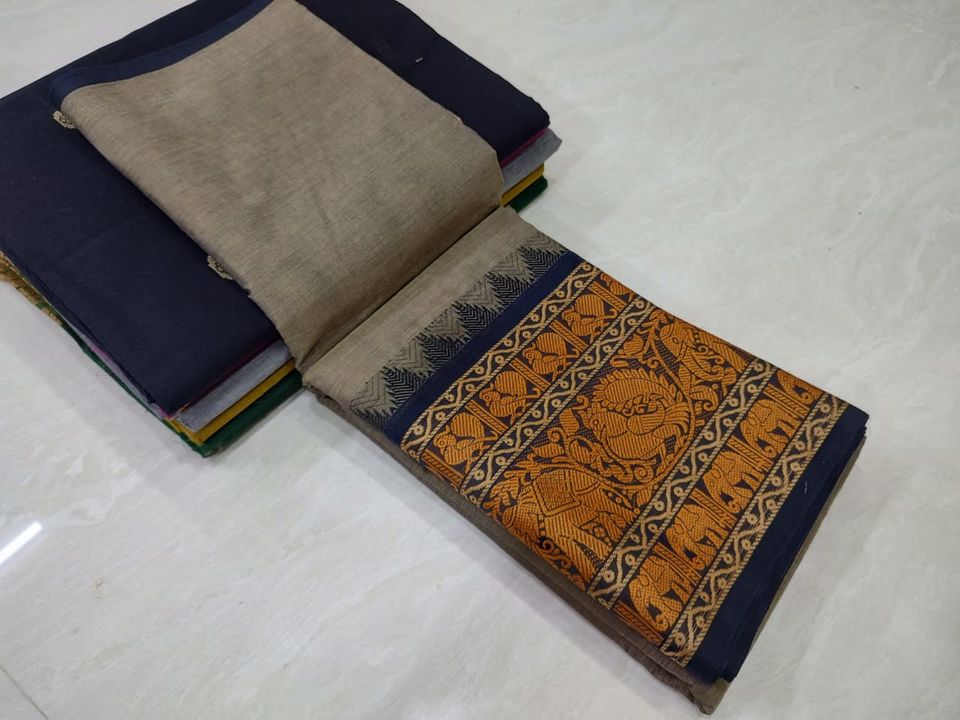 Post image Hi friends.... 

We are manufacturers of chettinad cotton sarees

We have own units of handlooms and powerlooms 

These are 100 count Running blouse Sarees 

Whatsapp me 9942608001...

Resellers and whole salers most welcome 

Daily updates group available