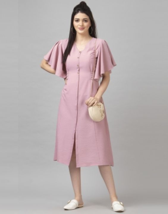 via Women A-line Pink Dress uploaded by Shree Collection on 12/18/2021