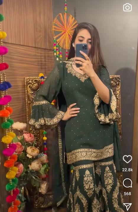 Post image I want 1 Pieces of I want this sharara suit. 2 pieces required. Contact me if u have. Will prefer COD..
Chat with me only if you offer COD.
Below is the sample image of what I want.