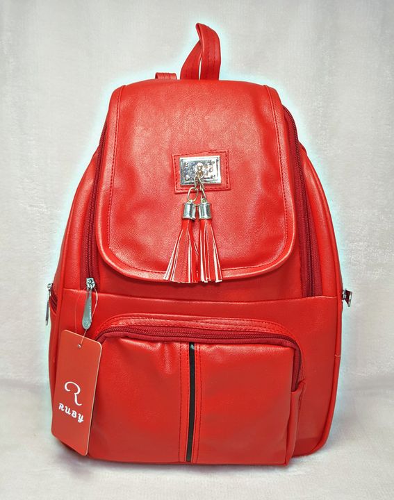 Ruby Red colour Bagpack uploaded by business on 12/18/2021