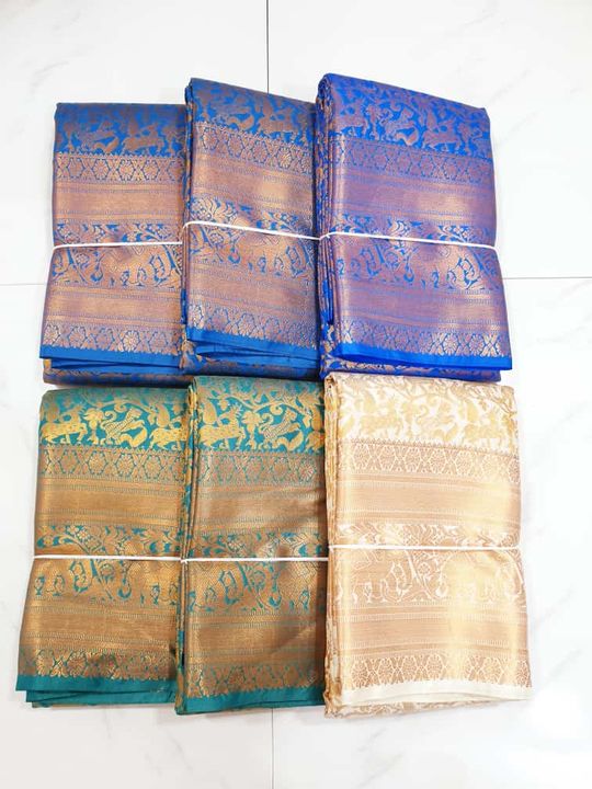 Kanchivaram semi silk saree uploaded by KANCHIVARAM BRIDAL SILK SAREES on 12/19/2021