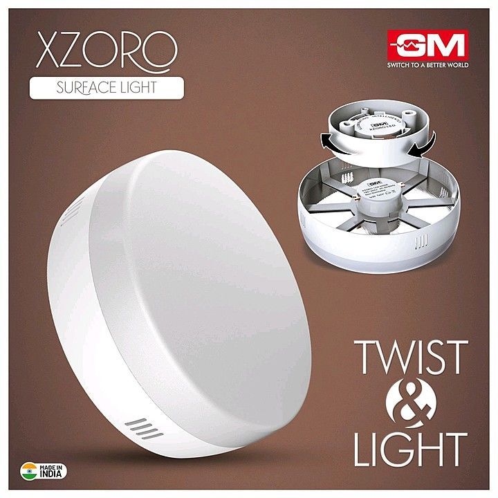 Gm xzoro led surface light 12 watt white colour and warm white also  uploaded by Electricals item on 9/26/2020