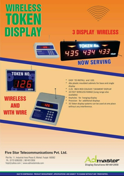 Wireless token display uploaded by business on 12/19/2021