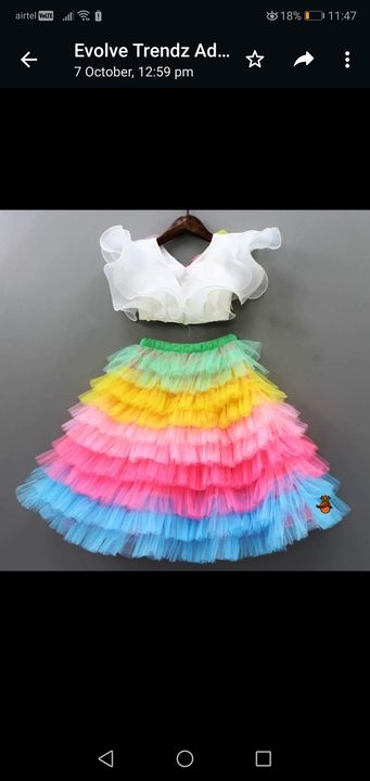 Post image I want 1 Pieces of I want one piece of this kids skirt and top set for 4yr old
Contact me if have this one 
8128012987 .
Below is the sample image of what I want.
