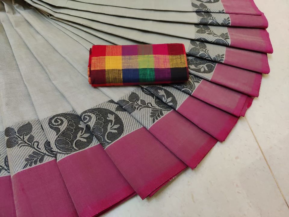 Post image Hi friends.... 

Whatsapp me 9942608001....

This is 80*count Chettinad cotton sarees 

80* 100* 120* counts also available 

Resellers and whole salers and retailers most welcome.... 

We have own units of handlooms and powerlooms...

Uniform and single and multiple sarees available... 

To join my Whatsapp group ping me on whatsapp