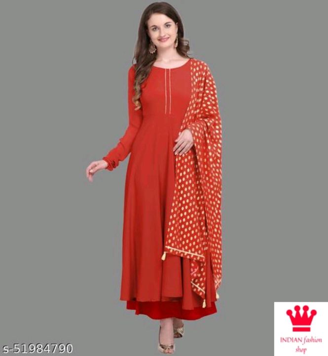 Post image I want 1 Pieces of Catalog Name:*Adrika Alluring Women Kurta Sets*
Kurta Fabric: Crepe
Fabric: Crepe
Bottomwear Fabric:.
Chat with me only if you offer COD.
Below are some sample images of what I want.
