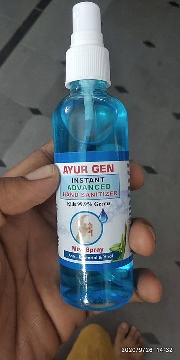 100 ml sanitizer uploaded by business on 9/26/2020
