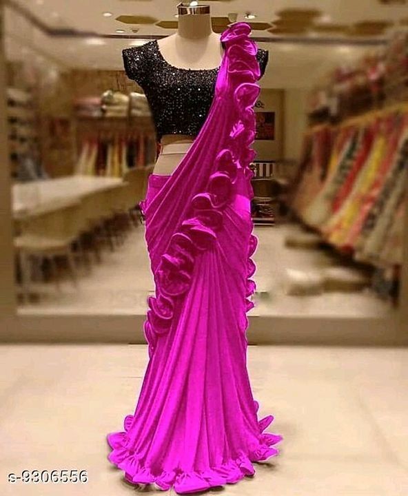 Digainar frill saree uploaded by business on 9/26/2020