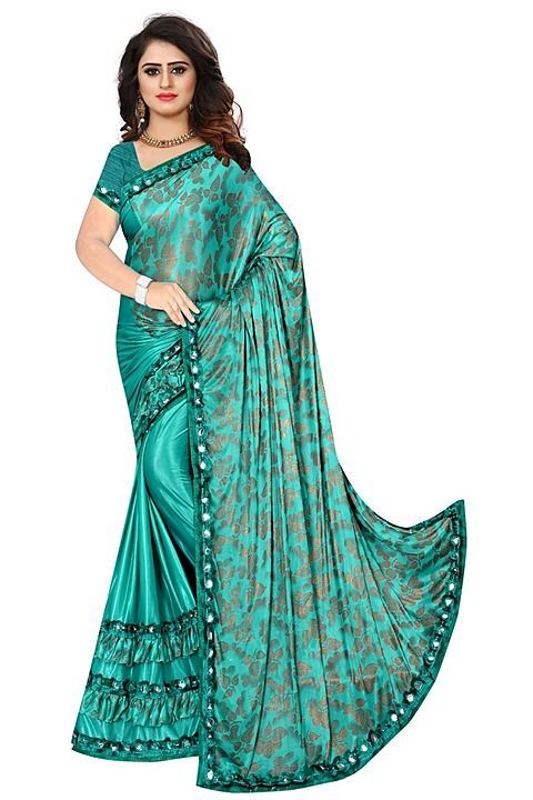Beautiful patti saree with blouze uploaded by business on 9/26/2020