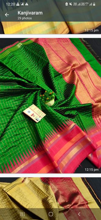 Post image *Raw silk multi color temple border saree and body mini cheks with contrast blouse..*
*🪴 silk mark certified*🪴 quality assured🪴hand weaving saree

*Rs.3550+ shipping*🌳🌳🌳