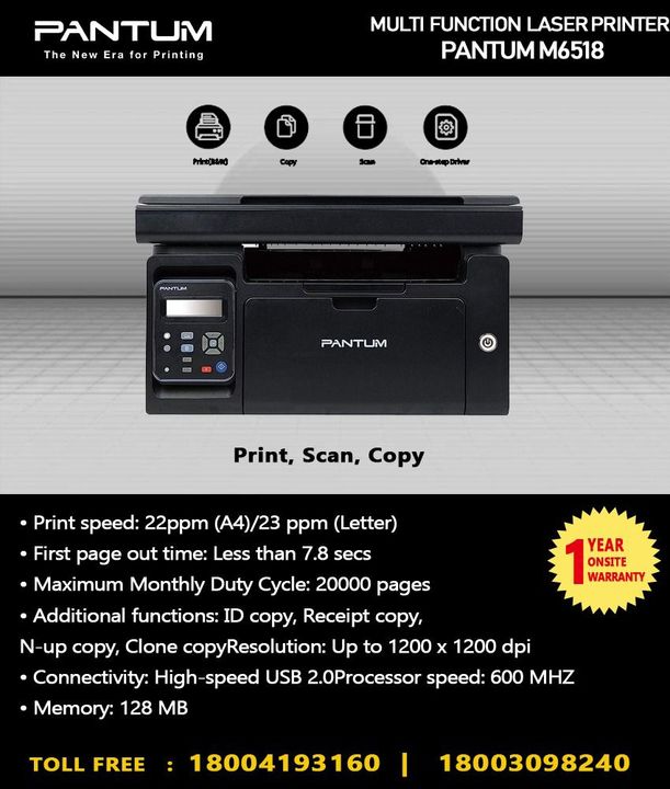 Pantum M6518 all in one printer uploaded by Apex infosys on 12/21/2021