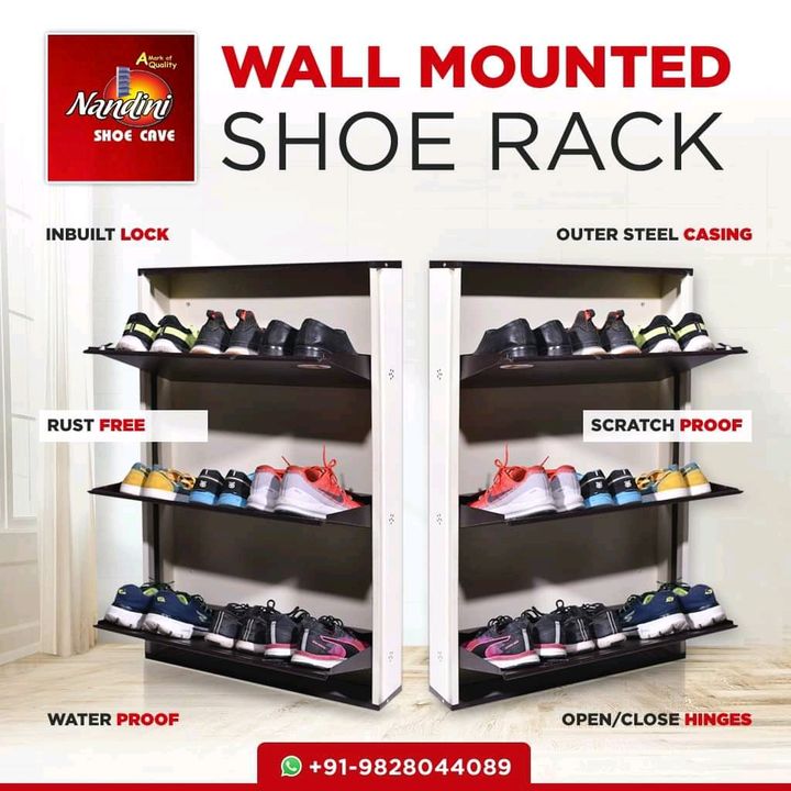Wallmounted shoe rack  uploaded by NATRAJ INDUSTRIES on 12/21/2021