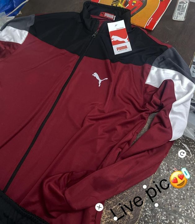 Post image *Puma Tracksuit *
* new edition*
*✅ Store Article✅*
* Dryfit lycra Fabric ✅*
*Size- M L Xl*
* freeship fix only *🔥
* 600 gram weight *
*full stock available *🔥