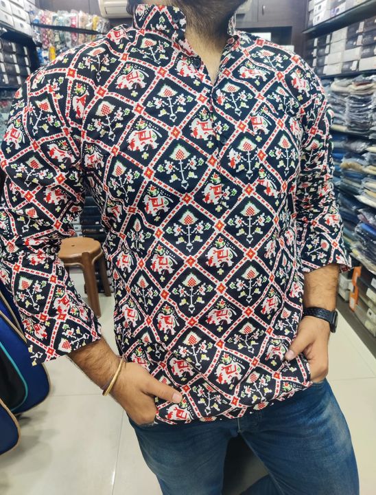 Post image Hello we make best quality pure cotton printed Short kurtas for men in all sizes i can join us to purcahse dis type of stuff . We ship in every state of India . Shipping is FREE PAN INDIA