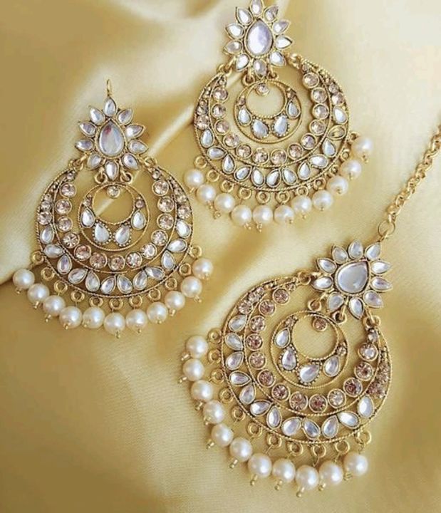 *NC Market* Stylish Kundan Women's Tika With Earrings

*Rs.220(freeship)*
*Rs.250(cod)*
*whatsapp.99 uploaded by NC Market on 12/22/2021
