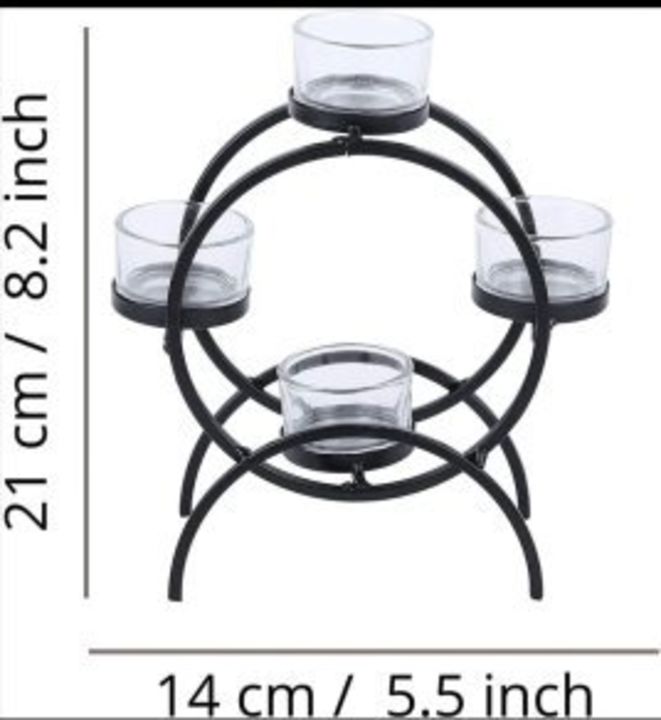 Iron Candle holder stand with glass uploaded by M/S FABULOUS HANDICRAFT on 12/22/2021