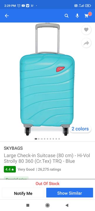 Post image I want 1 Pieces of Trolley bag like this in cheap price
First copy also expected .
Chat with me only if you offer COD.
Below is the sample image of what I want.