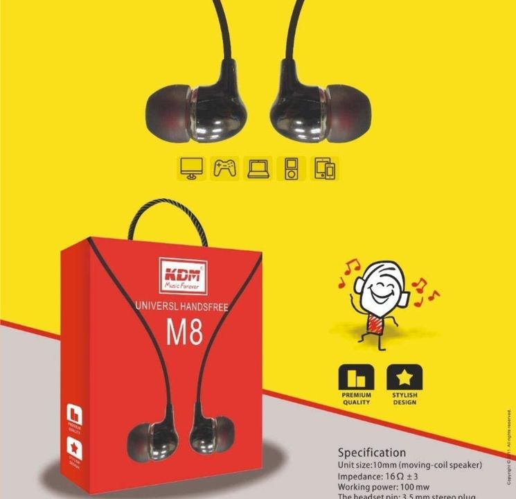 KDM M8 Premium Earphone Universal uploaded by We4U Hits on 12/22/2021
