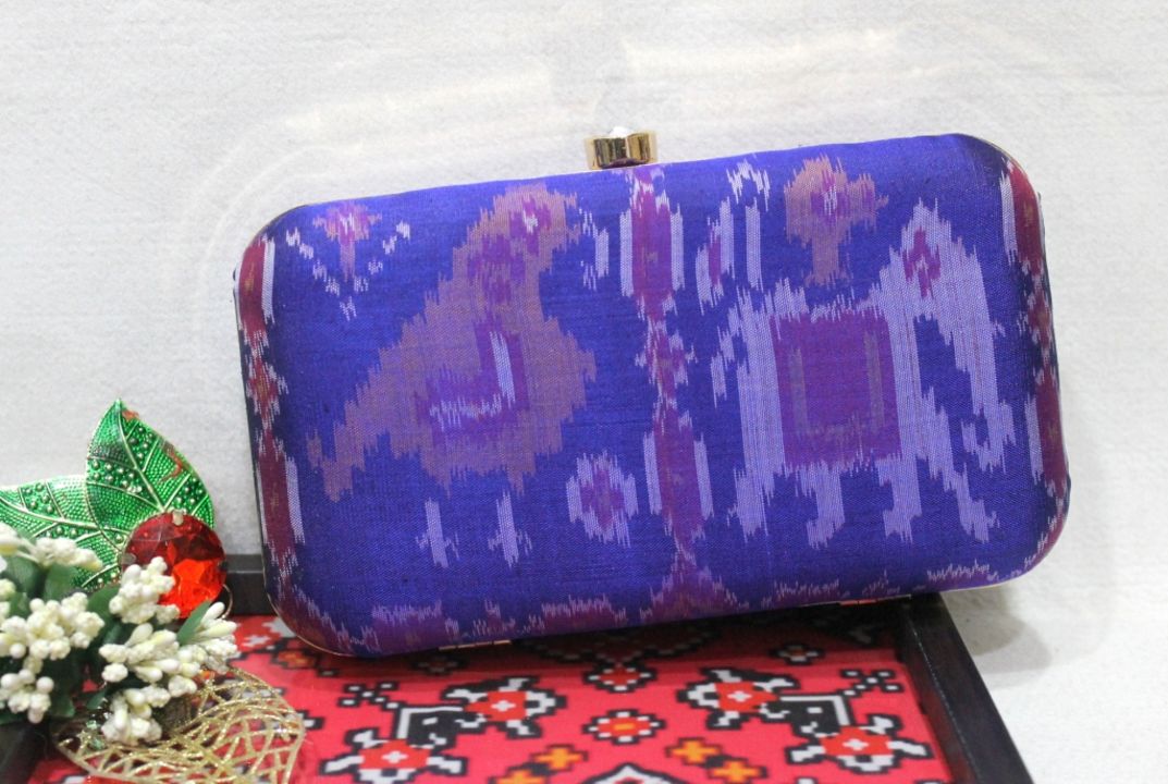 Rich patola box clutch uploaded by Rajshi Collections on 12/22/2021