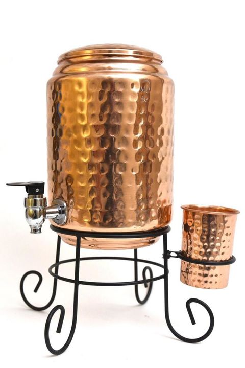 Sahi Hai Hammered Copper Matka with 5 ltr and glass in 300ml uploaded by Sahi Hai Store on 12/23/2021