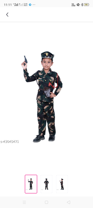 Kids Army dresses and super heroes dresses uploaded by Nitya collection on 12/23/2021
