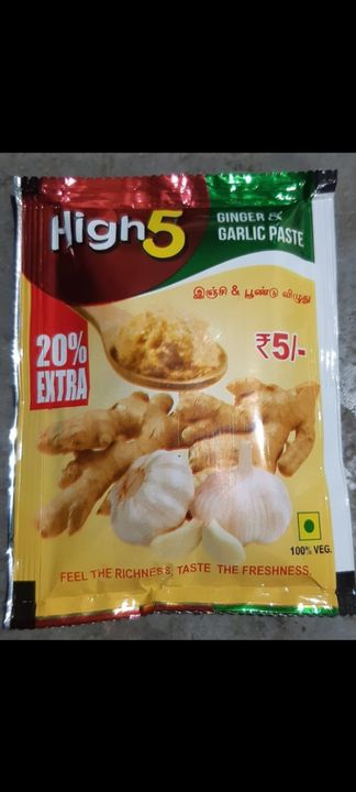 Post image High 5 ginger garlic paste 60g 200g 500g 1kg 5kg 20kg available Moonstar masala Damini masala