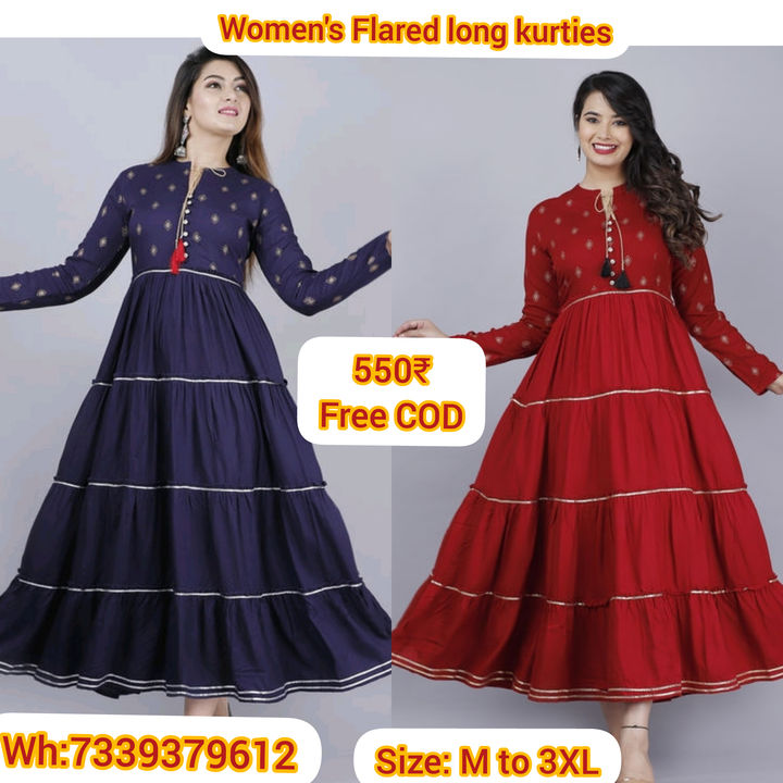 Women's flared kurti uploaded by business on 12/24/2021