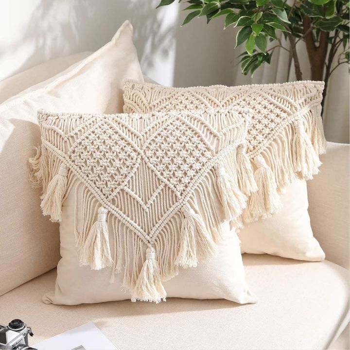 Macrame cushion covers  uploaded by business on 12/24/2021