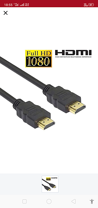 HDMI CABLE (1MTR) uploaded by NEELAM MOBILE ACCESSORIES on 9/27/2020