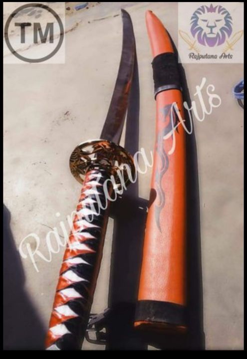 High Carbon Steel Blade Samurai Sword Orange Colour  uploaded by Rajputana Arts on 12/25/2021