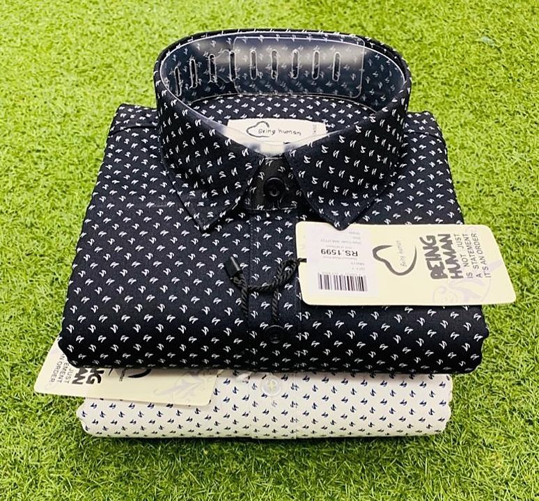 COTTON PRINTED SHIRT BRAND BEINGHUMAN ORIGINAL BRAND COPY WITH PRICE TAG SIZE M,L,XL CALL  uploaded by business on 9/27/2020