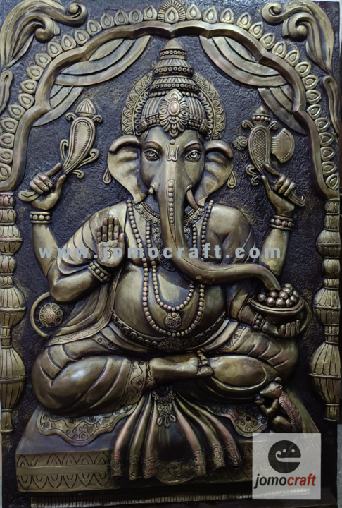 Ganesha wall relief mural uploaded by Jomocraft on 12/25/2021