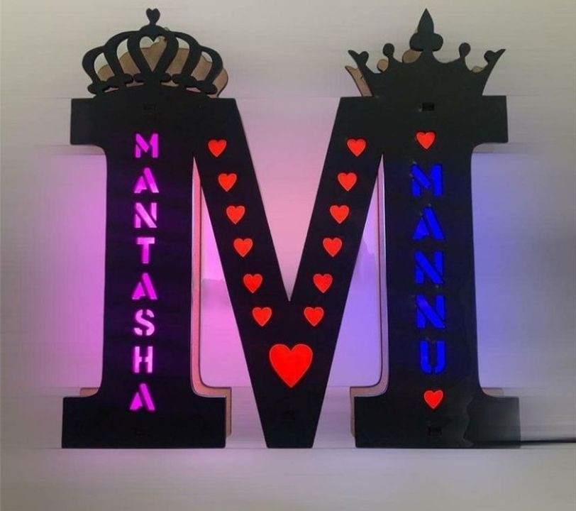 Personalised name initials LED Lamps  uploaded by WARSI COLLECTION on 12/25/2021